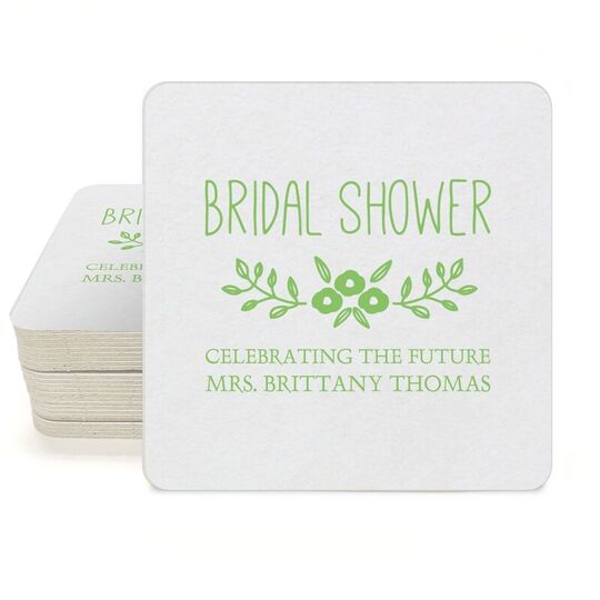 Bridal Shower Swag Square Coasters